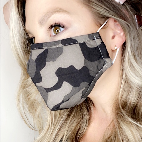 Camo Face Mask 100% Cotton Adjustable Washable - Picture 3 of 3
